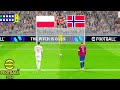 Poland vs Norway Penalty Kick Efootball 2024 Lewandowski vs Haaland