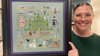 Flosstube Owl Forest Embroidery Emerald City Cross Stitch 💚💜🖤