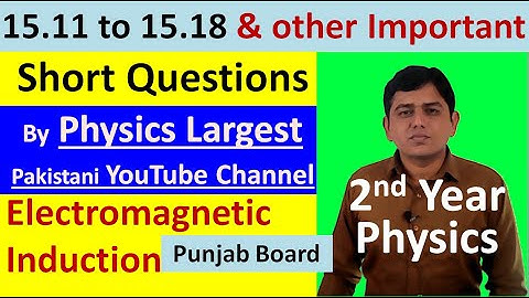 2nd year physics, Chapter 15: Electromagnetic induction – Exercise questions; (MARKS GUARANTEED)