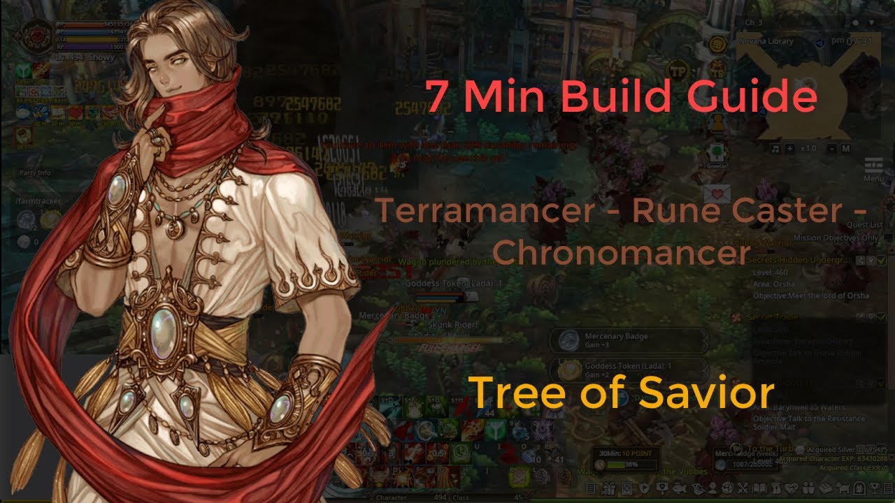 [Tree of Savior] ไกด์บิลด์ 7 นาที : Terra - Rune - Chronomancer - YouTube