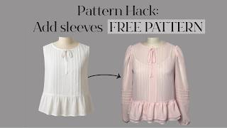Add Sleeves to a Sleeveless Top | Easy Pattern Hack + FREE Pattern