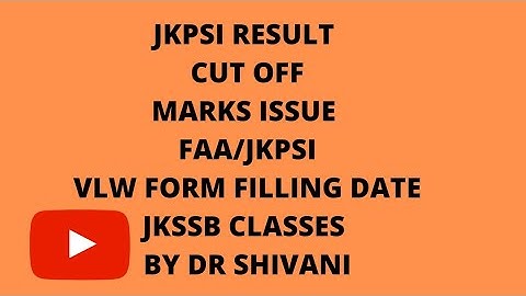 JKPSI RESULT OUT II SHORT DISCUSSION II JKSSB - JKP SUB INSPECTOR CUT OFF II MARKS ISSUE JKPSI/FAA