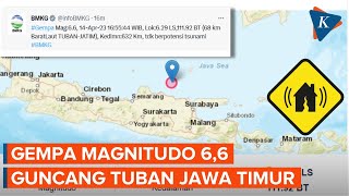 Gempa Magnitudo 6,6 Guncang Tuban Jawa Timur, Tidak Berpotensi Tsunami