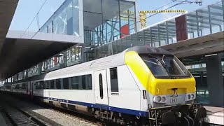 Trains come and go at Ghent Sint Pieters station