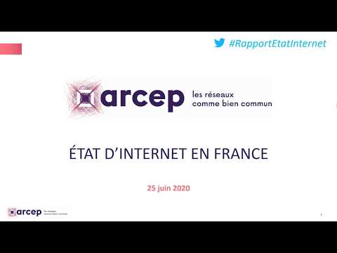 Vidéo de présentation du rapport Arcep 2020 sur l'état d'internet en France