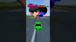 Big and Small Car vs Jinu Half Demon - BeamNG.Drive