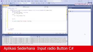 VISUAL STUDIO C# TUTORIAL (SIMPLE DESKTOP APPLICATION CREATING INPUT SAVE RADIOBUTTON C#!!!!)