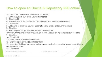 Creating Oracle BI Repository RPD #OAS 1 - Create an Oracle BI Repository RPD