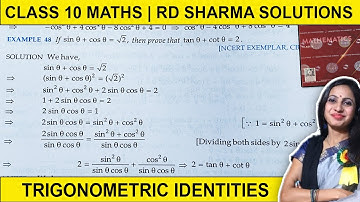 If sin theta + cos theta = root 2, then prove that tan theta + cot theta = 2 | Class 10 Maths RD
