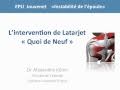 Intervention de latarjet bute osseuse pour luxation antrieure de lpaule