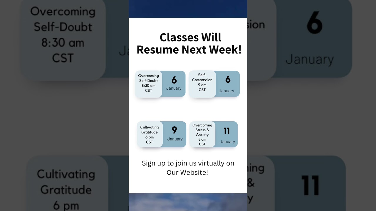 Classes start next week! 