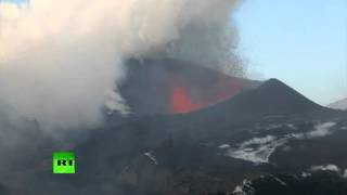 Fire, Lava  Smoke Stunning video of erupting Russian volcano