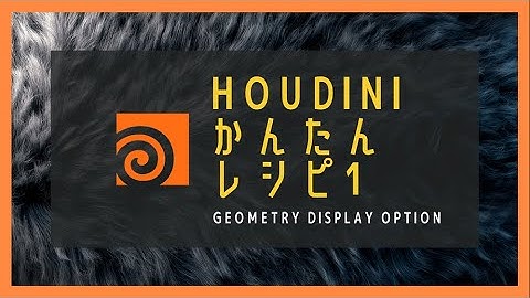 Houdiniかんたんレシピ2～ Geometry Display Option ～