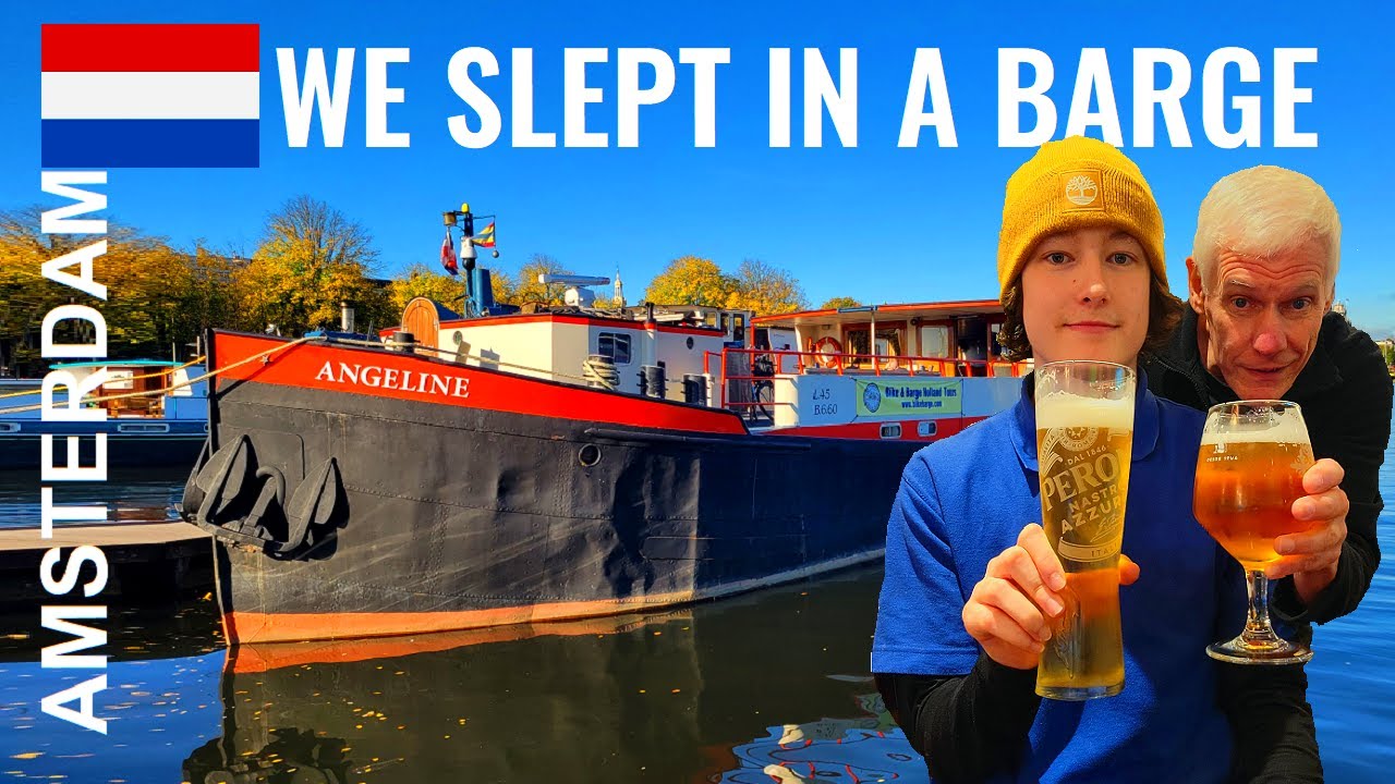 Мы остановились на 100-летнем корабле в Амстердаме.