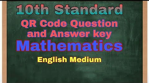 10th Maths  Book back one mark and QR code Question and Answer English medium