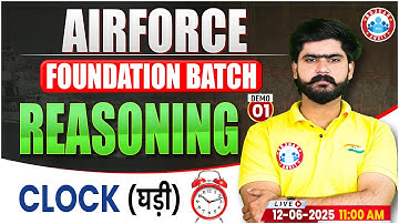 Air Force Reasoning Classes 2025 | Clock | Indian Coast Guard Reasoning | ICG Reasoning