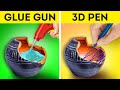 GLUE GUN vs 3D PEN || Crazy Crafts And Useful DIYs