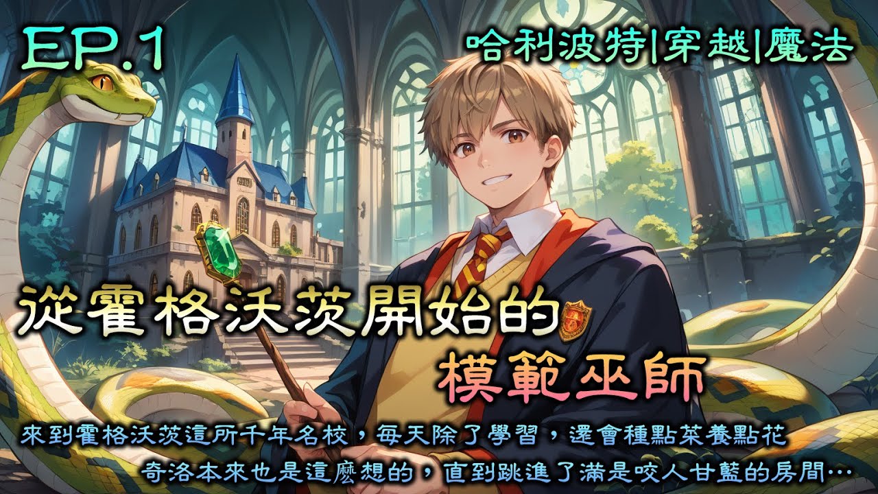 從霍格沃茨開始的模範巫師》Ep1，來到霍格沃茨這所千年名校，在這裡過的很充實，每天除了學習，還會種點菜養點花，教授們都認為好學生，奇洛本來也是這麽想的，直到跳進了滿是咬人甘藍的房間…