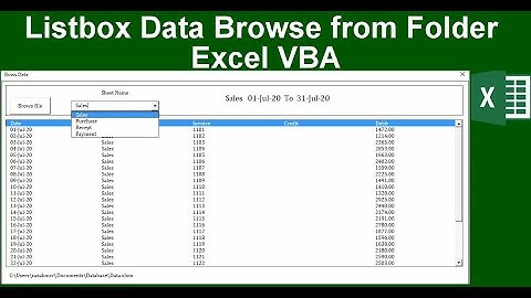 Listbox Data Browse from Folder Excel VBA