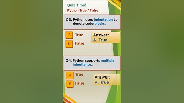Python Programming True False Questions #shorts