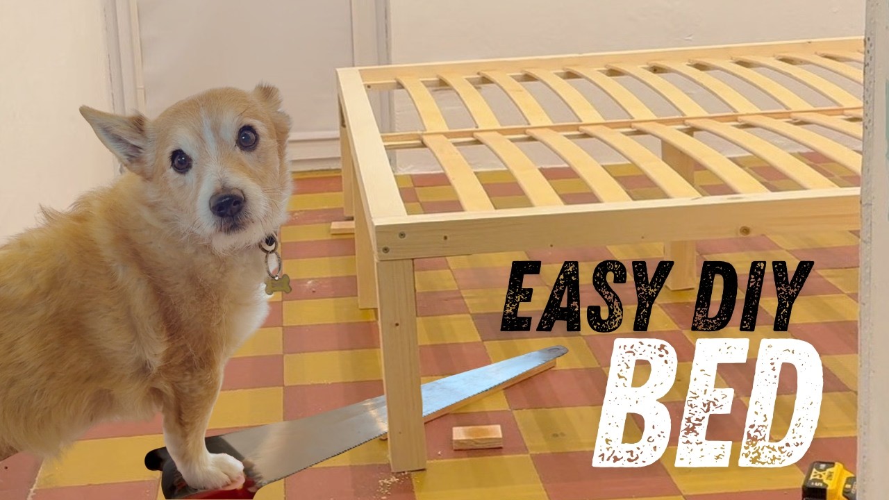 Easy platform bed made from solid wood | One day DIY (with plans!)