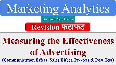 Measuring the Effectiveness of Advertising,  Marketing analytics unit 5, Marketing analytics dwivedi