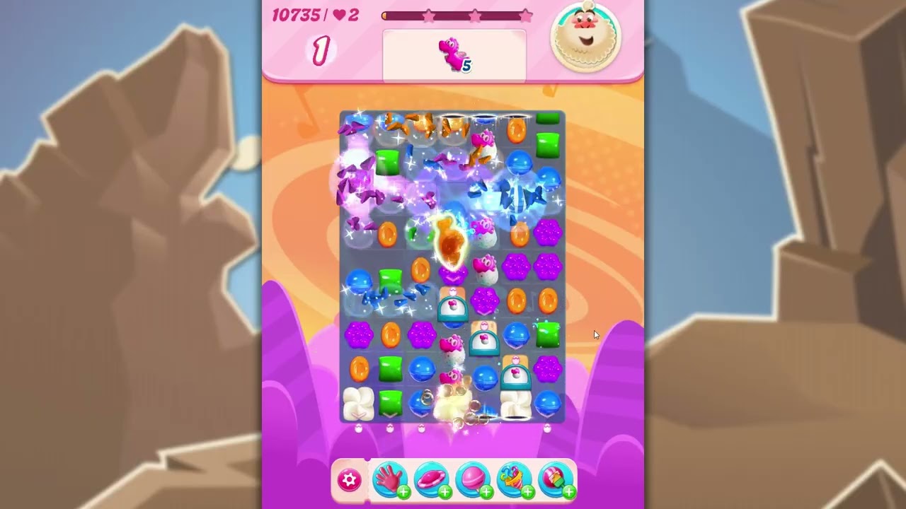 CANDY様ページ Candy Crush Saga Level 10735 No Boosters - YouTube