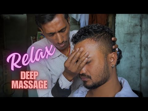 Deep Head Massage by new barber with new asmr effects - True Indian barbee