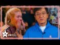 Karate girl gets a surprise from her idol jackie chan on worlds got talent  kids got talent