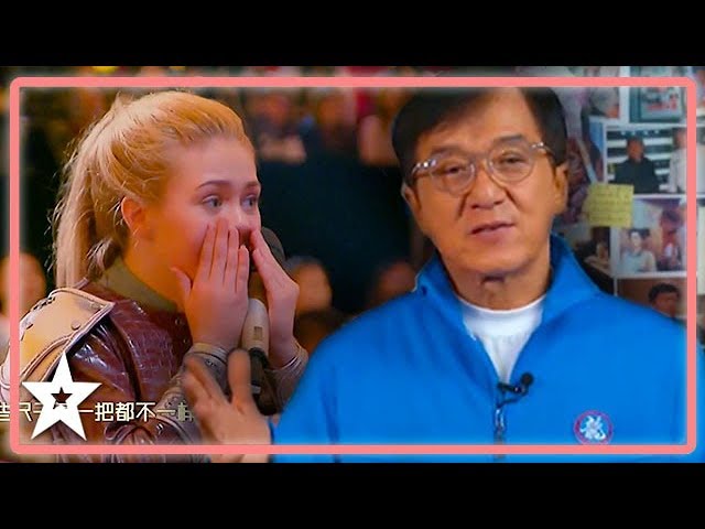 Karate Girl Gets A Surprise From Her Idol JACKIE CHAN on World's Got Talent | Kids Got Talent class=