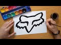 How to draw a FOX Racing logo