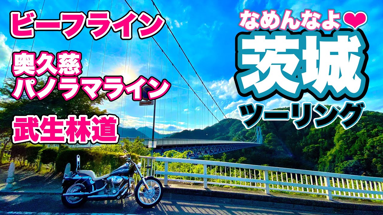 【ハーレー ダビッドソン】茨城［ビーフライン・奥久慈パノラマライン・武生林道］ツーリング【モトブログ】Harley-Davidson softail standard FXST