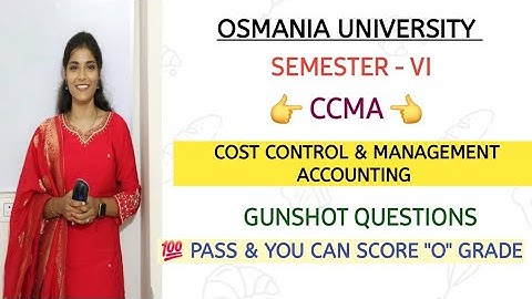 COST CONTROL & MANAGEMENT ACCOUNTING || CCMA || IMPORTANT QUESTIONS || 2025 💯 @shivanipallela