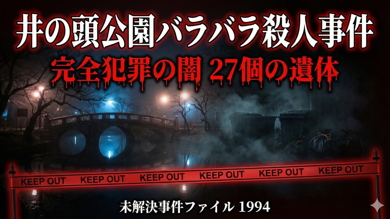【未解決事件ファイル】1994年 井の頭公園バラバラ殺人事件 ～精密に切り刻まれた27個の遺体と消えた頭部の全記録～