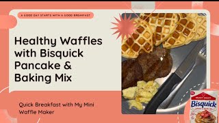 Mini Waffle Maker Breakfast 🍽️ | Healthy Walmart Pancake Mix + Quick Review
