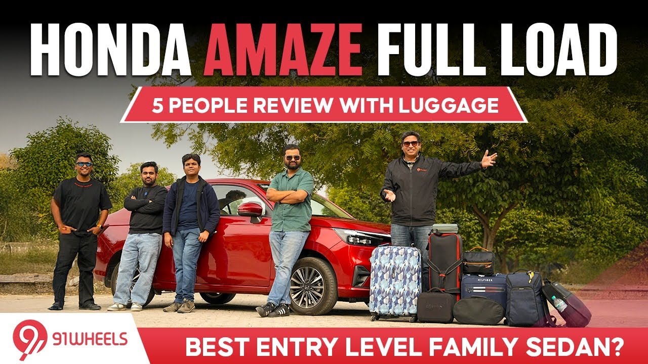 Honda Amaze CVT automatic full load review : 5 people with luggage : best family sedan?