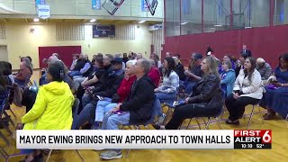 Mayor Ewing brings new approach to town halls