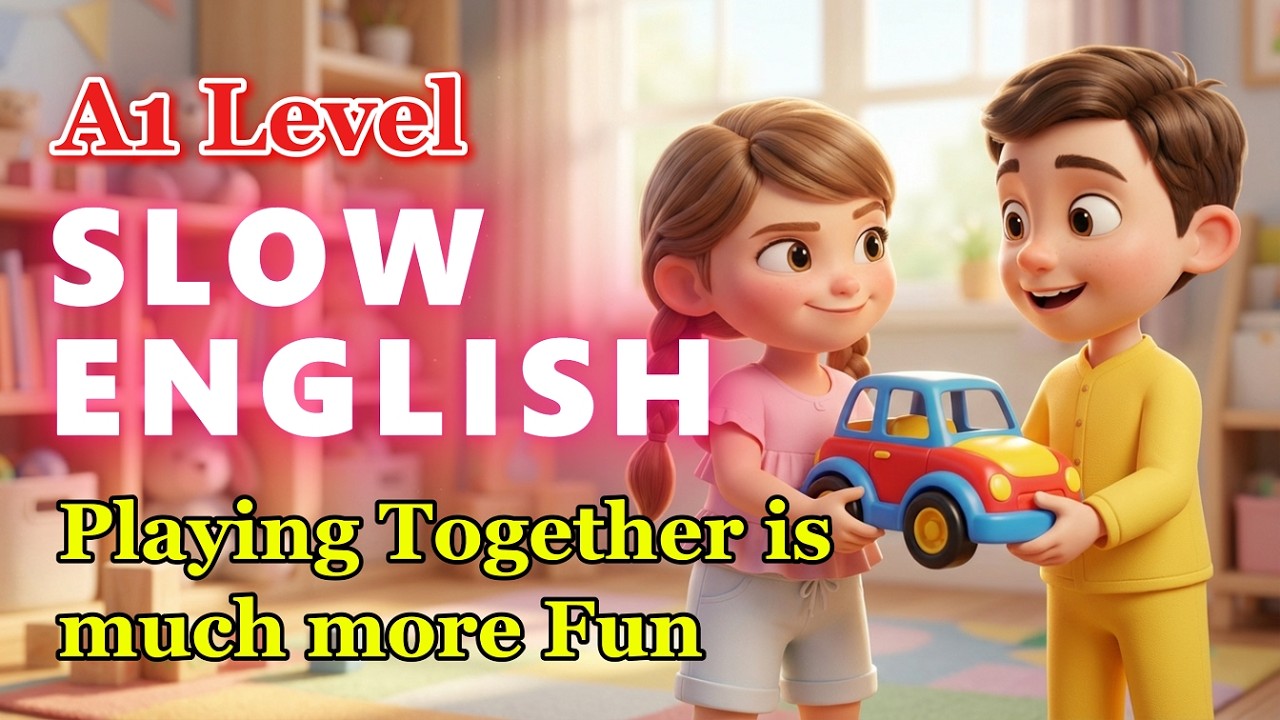 Playing Together is much more Fun | Easy English Listening Practice (A1 Level)