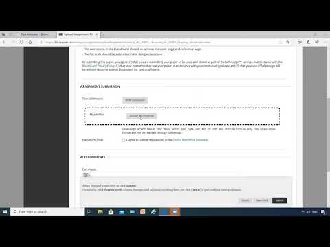 How to submit the assignment in blackboard (students)