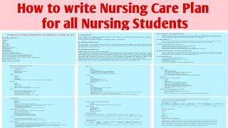 Format to write Nursing Care Plan for Nursing students
