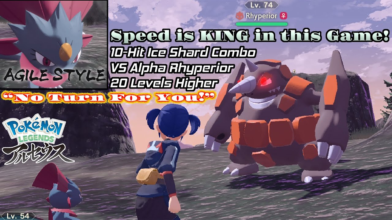 Pokémon LA - Speed is KING in this Game - 10-Hit Ice Shard Combo VS ...
