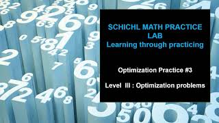 Optimization Practice #3 : Level I I I Optimization Problems