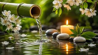 Peaceful Spa Piano Music 🌿 Deep Relaxation, Sleep Music & Nature Sounds | Bamboo Water Flow, Calm Am