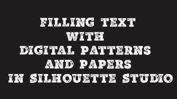 Filling Text with Digital Patterns in Silhouette Studio