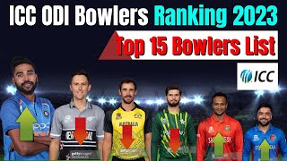 ICC Ranking Update 2023 | ICC ODI Bowlers Ranking | Top 15 Bowlers List |