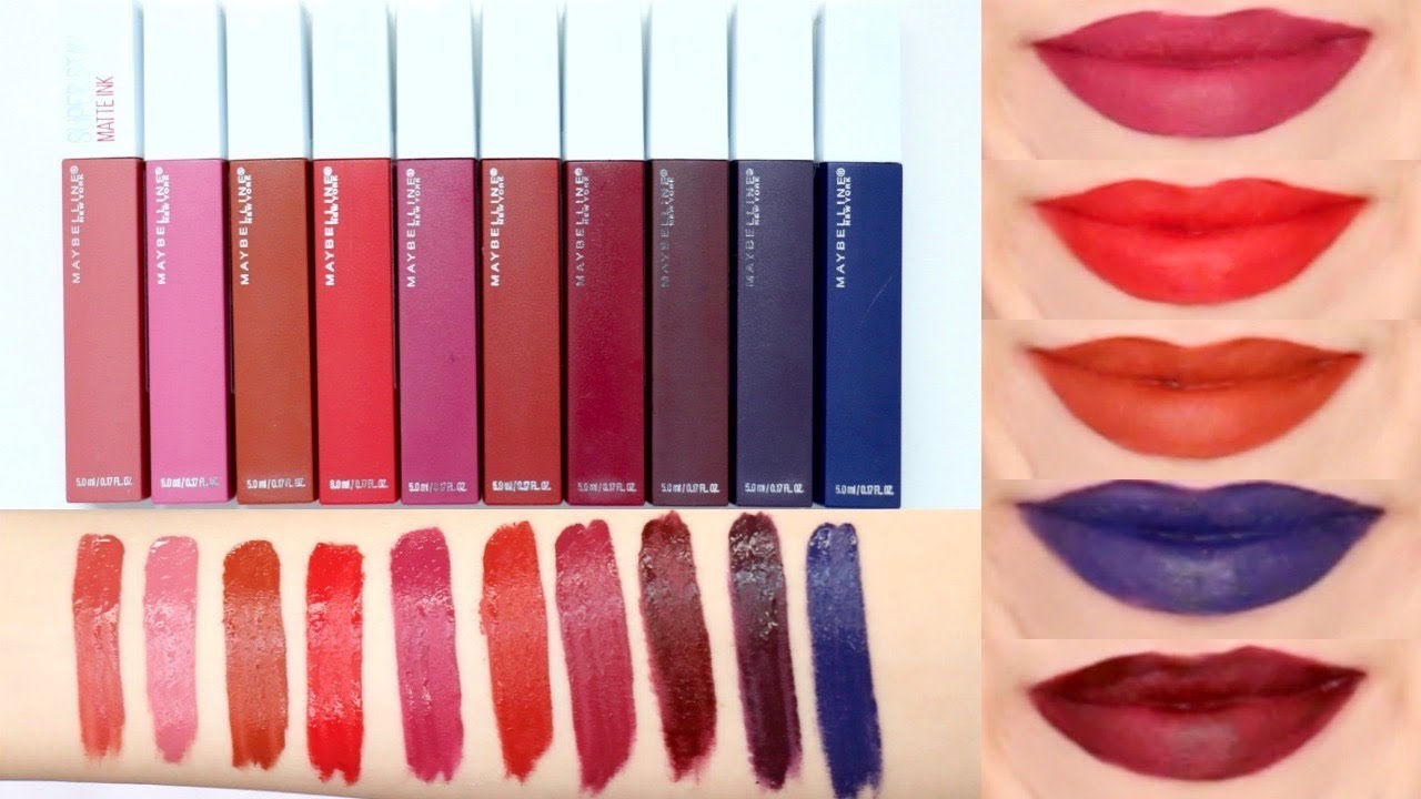 Maybelline Superstay Matte Ink City Edition Liquid Lipsticks Review Lip Swatches