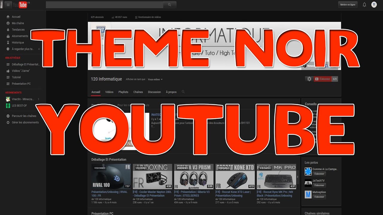 METTRE YOUTUBE EN NOIR : Magic Actions for YouTube Google chrome - YouTube
