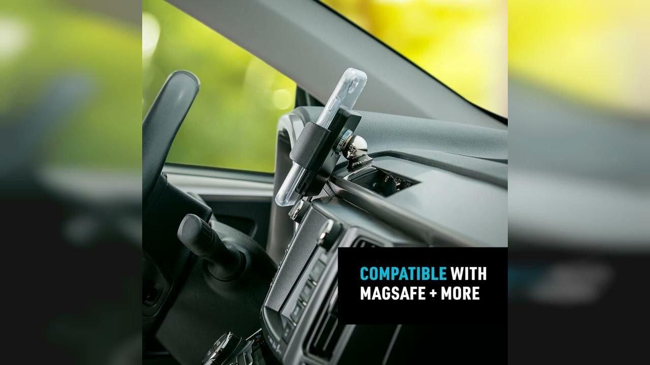 Review: Nite Ize Steelie Squeeze Clamp - Magnetic Cell Phone Holder for Dashboards, Vents & Wi...