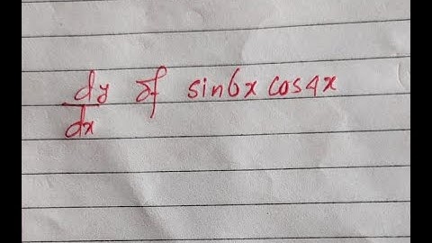 dy/dx of sin(6x)*cos(4x) | Derivatives Mathematics | Class XI