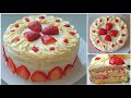 Strawberry cake recipe  strawberry vanilla cake  soft  spongy strawberry cake  yummy cake recipe